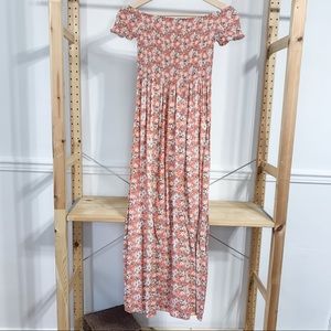 Ilary Smocked Rayon Floral Sundress
